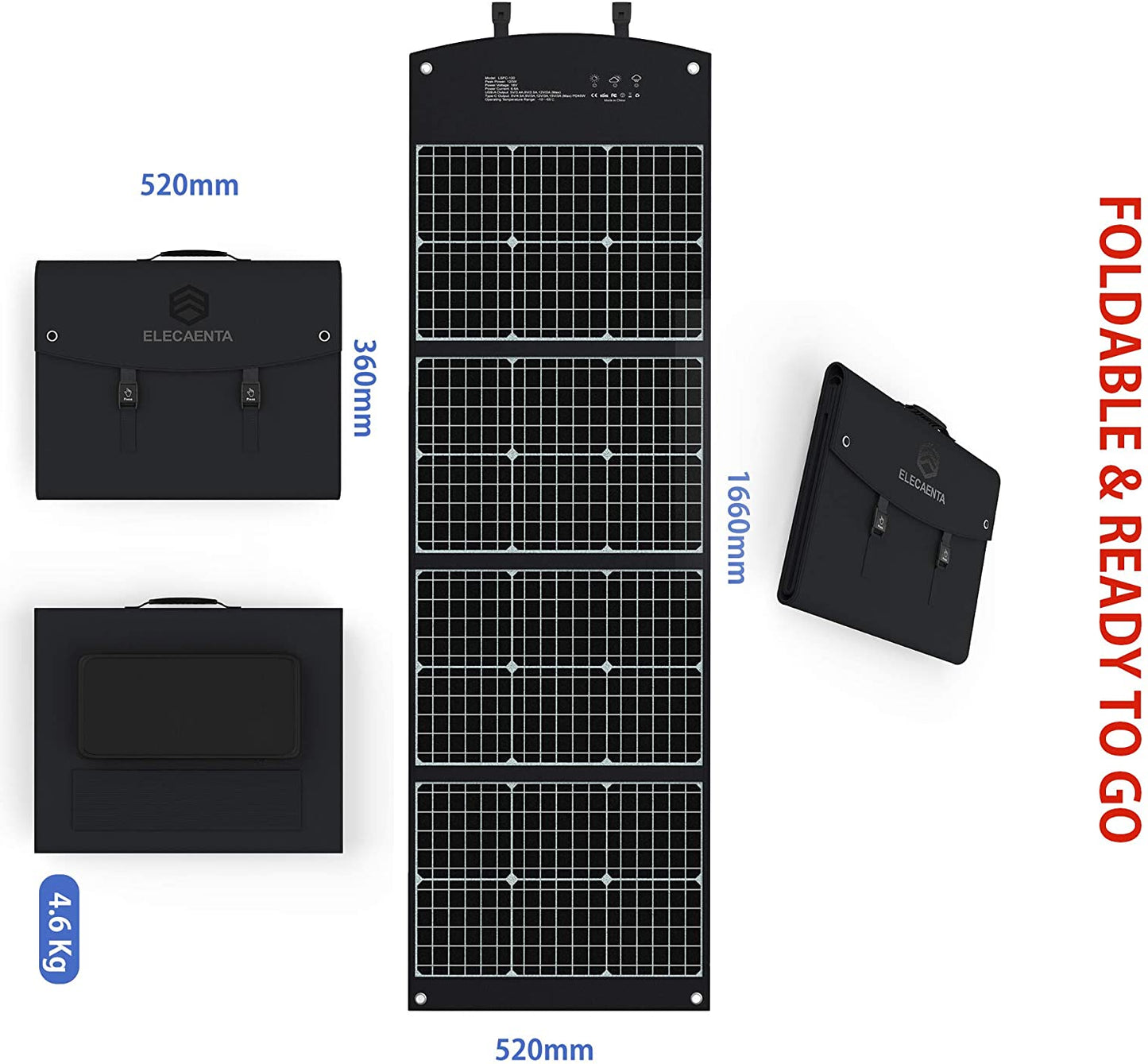 LSFC 120W Portable Solar Panel